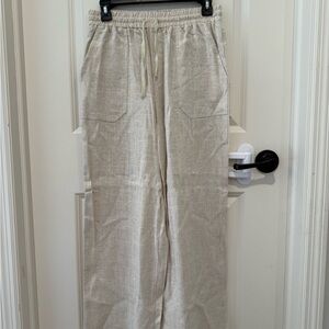 Women’s linen pants with Drawstring Waist